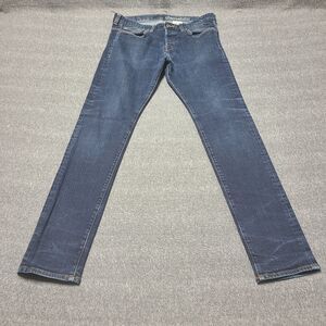 Conscious &Denim Mens Jeans 32x32 Blue Slim Straight‎ Denim Pants Skinny Western